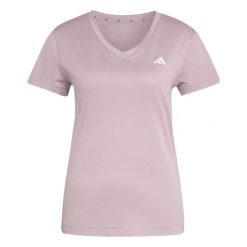 Koszulka damska adidas Workout Essentials V-Neck. Czerwone t-shirty damskie Adidas, s, bez wzorów, z dżerseju, eleganckie, bez kołnierzyka. Za 128.50 zł.