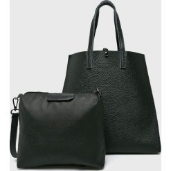 Answear - Torebka skórzana. Czarne torby na ramię damskie ANSWEAR. Za 289.90 zł.