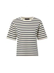 Weekend Max Mara Koszulka Kobiety Bawełna beżowy|niebieski, XS. Brązowe t-shirty damskie Weekend Max Mara, xs, bez wzorów, z bawełny, bez kołnierzyka. Za 279.95 zł.