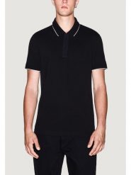 Armani Exchange Polo XM001285 AF10366 UC001 Czarny Slim Fit. Czarne koszulki polo męskie Armani Exchange, m, bez wzorów, z bawełny, bez ramiączek. Za 349.99 zł.