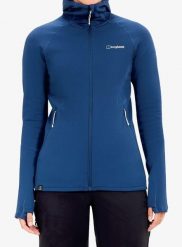 Bluza rozpinana damska Berghaus Kinetic Powerstretch Hoody Af. Niebieskie bluzy damskie Berghaus, l, bez wzorów, z dzianiny, bez kaptura. Za 643.49 zł.