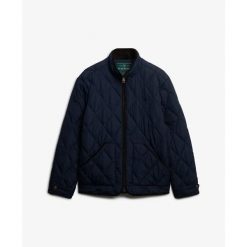 Kurtka puchowa Superdry Estate Liner. Niebieskie kurtki męskie Superdry., m, bez wzorów, z puchu, eleganckie, bez kaptura. W wyprzedaży za 443.05 zł.