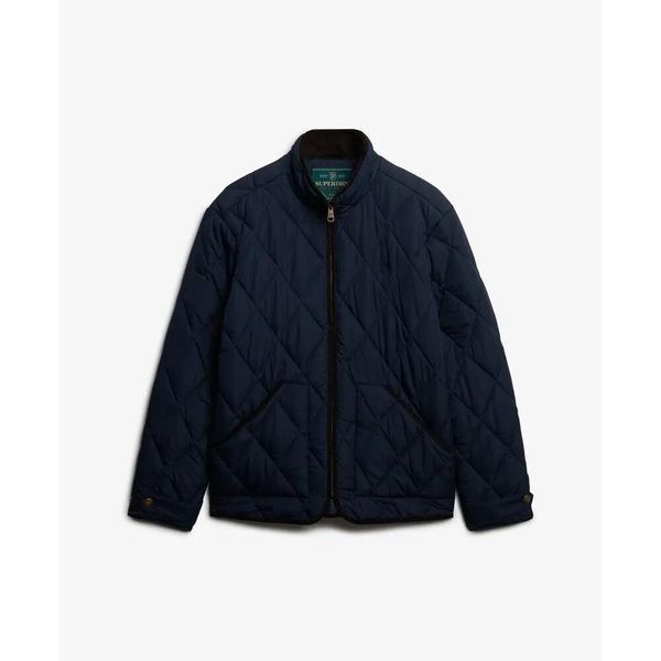 Kurtka puchowa Superdry Estate Liner. Niebieskie kurtki męskie Superdry., xl, bez wzorów, z materiału, eleganckie, bez kaptura. Za 493.75 zł.