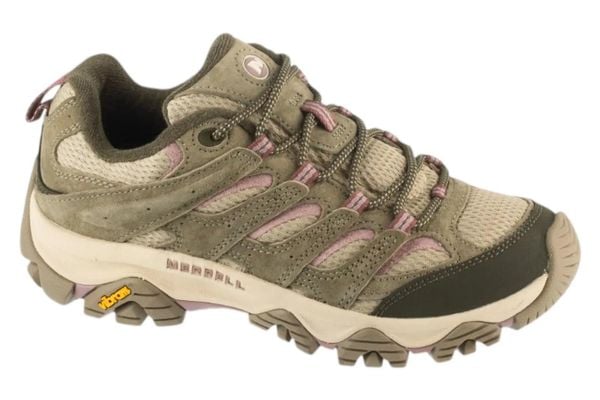 Buty trekkingowe damskie, Moab 3. Zielone obuwie sportowe damskie Merrell, bez wzorów, z materiału, trekkingowe. Za 499.99 zł.