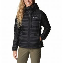 Kurtka turystyczna puchowa damska Columbia Pebble Peak Down. Czarne kurtki sportowe damskie Columbia, l, bez wzorów, z puchu, bez kaptura, trekkingowe. Za 1,029.99 zł.