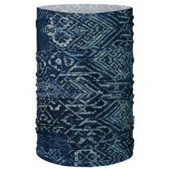Chusta do biegania unisex Buff Orginal Ecostretch Night Blue ochrona UPF 50. Niebieskie szaliki męskie Buff, bez wzorów. Za 99.99 zł.