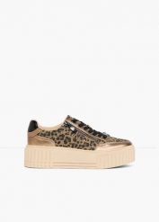 Sneakersy marki Marco Tozzi w panterkę. Żółte obuwie sportowe damskie bonprix, bez wzorów. Za 249.99 zł.