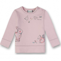 Bluza w kolorze jasnoróżowym. Bluzy dla dziewczynek marki bonprix. W wyprzedaży za 42.95 zł.