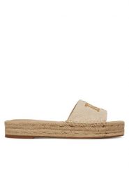 LAUREN RALPH LAUREN Espadryle Polly 802966866001 Beżowy. Brązowe espadryle damskie Lauren Ralph Lauren, bez wzorów, z materiału, bez obcasa, bez zapięcia. Za 379.99 zł.