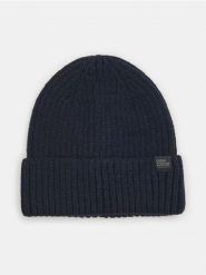Czapka beanie z naszywką - granatowy. Niebieskie czapki i kapelusze męskie Sinsay, z aplikacjami. Za 15.99 zł.