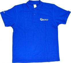 Geko Koszulka Polo Blue Geko S. Niebieskie koszulki polo męskie Geko, m, bez wzorów, bez ramiączek. Za 37.31 zł.