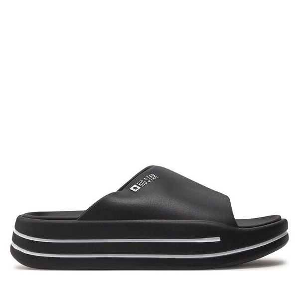 Klapki Big Star Shoes. Czarne klapki damskie BIG STAR SHOES, bez wzorów, retro, bez obcasa. Za 99.99 zł.