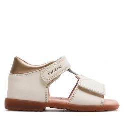 Sandały Geox. Czerwone sandały dziewczęce Geox, bez zapięcia. Za 199.99 zł.