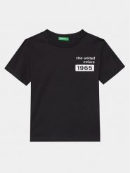 United Colors Of Benetton T-Shirt 3096C10H2 Czarny Regular Fit. Czarne t-shirty dla chłopców United Colors Of Benetton, bez wzorów, z bawełny, bez ramiączek. Za 29.99 zł.