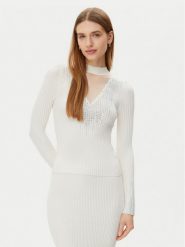 Guess Sweter W5RR15 Z2Y50 Écru Regular Fit. Swetry damskie Guess, xs, z aplikacjami, z wiskozy, bez kołnierzyka, bez ramiączek, bez kaptura. Za 229.99 zł.