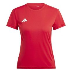 Koszulka Adidas Sport Adizero E Tee Damskie. Czerwone koszulki sportowe damskie Adidas, l, bez wzorów, z materiału, bez kołnierzyka, bez ramiączek, do biegania. Za 167.99 zł.