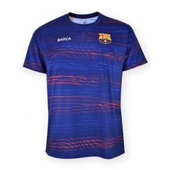 Ostra, ciemnoniebieska koszulka treningowa Barcelony. Niebieskie koszulki sportowe męskie FC Barcelona, xl, bez wzorów, bez kołnierzyka, bez ramiączek, do piłki nożnej. W wyprzedaży za 114.36 zł.
