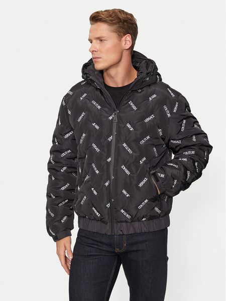 Versace Jeans Couture Kurtka puchowa 77GAU406 Czarny Regular Fit. Czarne kurtki męskie Versace Jeans Couture, m, bez wzorów, z jeansu, bez kaptura. Za 2,439.00 zł.