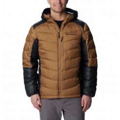 Kurtka Turystyczna Puchowa Męska Columbia Labyrinth Loop Hooded Jacket. Brązowe kurtki męskie Columbia, m, bez wzorów, z puchu, trekkingowe. W wyprzedaży za 747.25 zł.