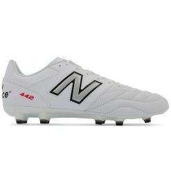 Korki męskie New Balance MS42FWT2 – białe. Białe buty sportowe męskie New Balance, z materiału, bez zapięcia, na fitness i siłownię. Za 249.99 zł.