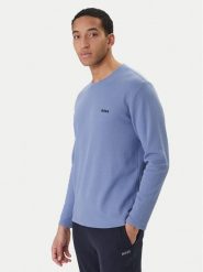 BOSS Longsleeve Waffle 50535870 Błękitny Regular Fit. Niebieskie bluzki z długim rękawem męskie Boss, m, bez wzorów, z bawełny, bez kołnierzyka. Za 279.99 zł.