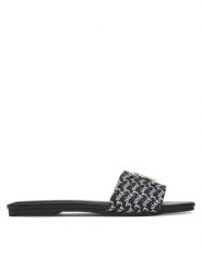 Juicy Couture Klapki HY24111-1 Czarny. Czarne klapki damskie Juicy Couture, bez wzorów, z materiału, bez obcasa. Za 159.99 zł.