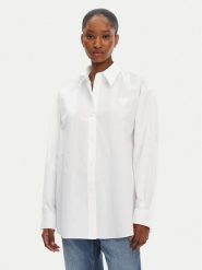 HUGO Koszula Elisana 50542985 Biały Relaxed Fit. Białe bluzki damskie Hugo, bez wzorów, z bawełny, bez kołnierzyka, bez ramiączek. Za 339.99 zł.