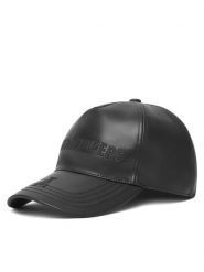 Patrizia Pepe Czapka z daszkiem 2F0096/E005-K103 Czarny. Czarne rękawiczki damskie Patrizia Pepe, bez wzorów, ze skóry. Za 449.99 zł.