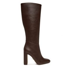 Kozaki Steve Madden. Brązowe kozaki damskie Steve Madden, bez obcasa, na słupku. Za 729.99 zł.