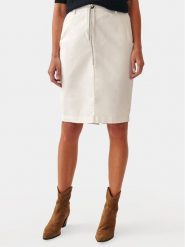 Tatuum Spódnica midi Hinoki 1 T2307.174 Biały Loose Fit. Białe spódnice damskie Tatuum, bez wzorów, z bawełny, midi. Za 99.99 zł.