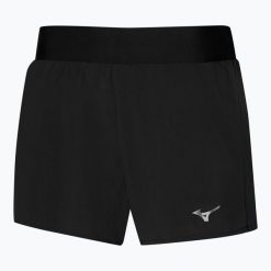 Spodenki do biegania damskie Mizuno Alpha 4.5". Czarne szorty sportowe damskie Mizuno, s, bez wzorów, z elastanu, sportowe, do biegania. Za 139.99 zł.