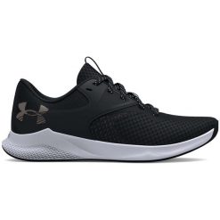 Buty Treningowe Damskie Under Armour Charged Aurora 2. Czarne obuwie sportowe damskie Under Armour, bez wzorów, na fitness i siłownię. Za 369.99 zł.