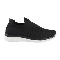 Wsuwane buty sportowe czarne. Czarne obuwie sportowe damskie bez wzorów. Za 86.94 zł.
