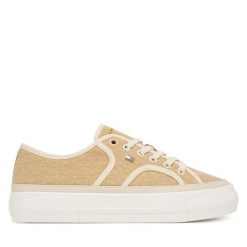 Tenisówki Tommy Hilfiger. Żółte trampki i tenisówki damskie Tommy Hilfiger, bez wzorów, bez zapięcia. Za 409.99 zł.