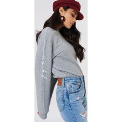 NA-KD Bluza dresowa - Grey. Szare bluzy damskie marki NA-KD, z nadrukiem, z dresówki. Za 121.95 zł.