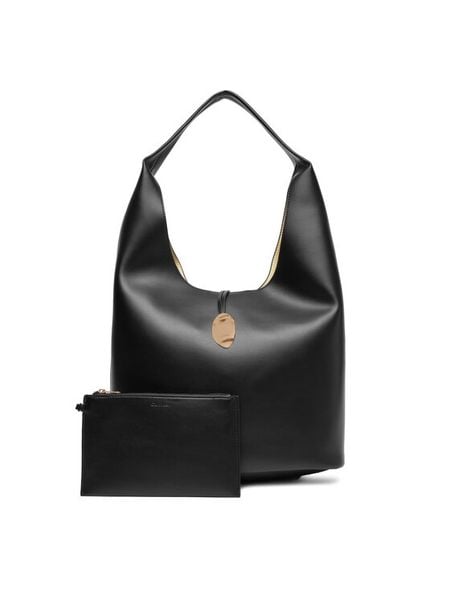 Calvin Klein Jeans Torebka Stone Lock Slouchy Large Shoulde LV04K3149G Czarny. Czarne torebki do ręki damskie Calvin Klein Jeans, bez wzorów, z jeansu, bez dodatków. Za 459.99 zł.