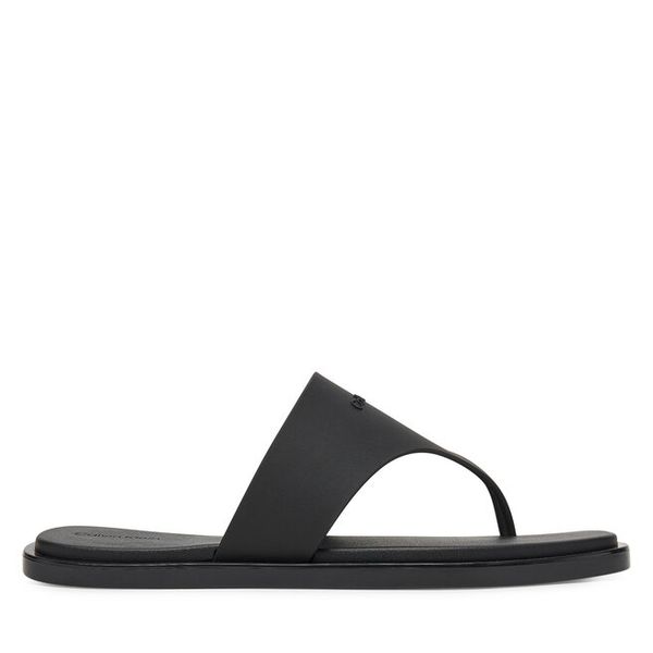 Japonki Calvin Klein. Czarne klapki damskie Calvin Klein, bez wzorów, bez obcasa. Za 199.99 zł.