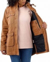 Płaszcz Carhartt Weathered Duck Brown. Brązowe kurtki męskie Carhartt, m, bez wzorów, bez kaptura. Za 623.50 zł.