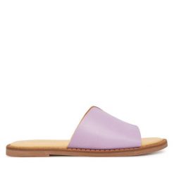 Klapki Tamaris. Fioletowe klapki damskie Tamaris, bez wzorów, bez obcasa. Za 159.99 zł.