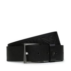 Pasek Emporio Armani. Czarne paski damskie Emporio Armani, bez wzorów. Za 370.99 zł.