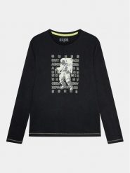 Guess Bluzka L3BI25 I3Z14 Czarny Regular Fit. Czarne t-shirty dla chłopców Guess, z aplikacjami, z bawełny, bez ramiączek. Za 79.99 zł.