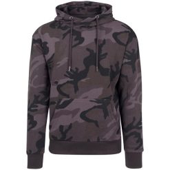Bluza z kapturem Urban Classics Camo. Czarne bluzy męskie Urban Classics, m, bez wzorów, z kapturem. Za 237.00 zł.