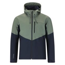 Kurtka wodoodporna Whistler Rodney. Niebieskie kurtki sportowe męskie Whistler, bez wzorów, z softshellu, trekkingowe. Za 297.50 zł.