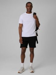 4F Spodenki dresowe męskie - czarne XL. Czarne krótkie spodenki sportowe męskie 4f, m, bez wzorów, z dresówki. Za 89.99 zł.