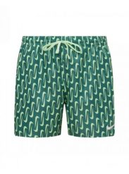 Szorty kąpielowe męskie Nike Swoosh Link 5" Volley. Niebieskie krótkie spodenki sportowe męskie Nike Swim, m, bez wzorów, z materiału, żeglarskie. Za 219.99 zł.