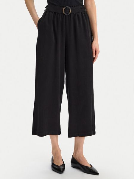 Vero Moda Kuloty Bree 10341670 Czarny Cropped Fit. Czarne spodnie materiałowe damskie Vero Moda, m, bez wzorów, z lyocellu. Za 130.99 zł.