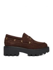 Badura Loafersy EO-AZALEA-8126-25 Brązowy. Brązowe mokasyny damskie Badura, ze skóry. Za 279.99 zł.