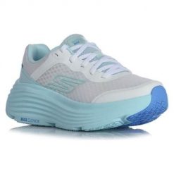 Buty do chodzenia damskie Skechers 129470WLB. Niebieskie obuwie sportowe damskie Skechers, bez wzorów, z materiału, trekkingowe, Skechers Sport. Za 356.00 zł.