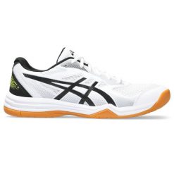 Buty do badmintona męskie Asics Upcourt 5 WH 103. Białe buty sportowe męskie Asics, z gumy, bez zapięcia. Za 299.99 zł.