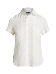 Polo Ralph Lauren Koszula 211973366505 Biały Regular Fit. Białe bluzki damskie Polo Ralph Lauren, xs, bez wzorów, ze lnu, bez kołnierzyka, bez ramiączek. Za 729.99 zł.
